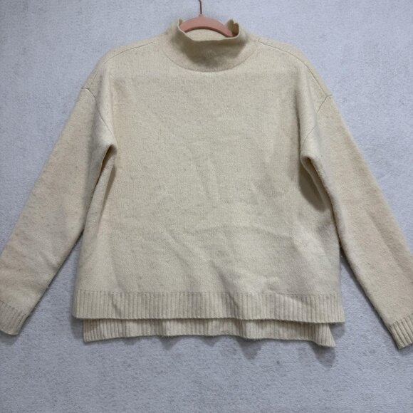 Saks Fifth Avenue Sweater Womens Small Wool Cashmere Mock Neck Pullover Soft - Picture 1 of 10